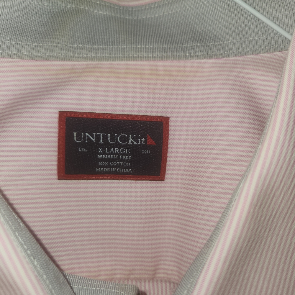 UNTUCKit Light Pink Pinstripe Shirt